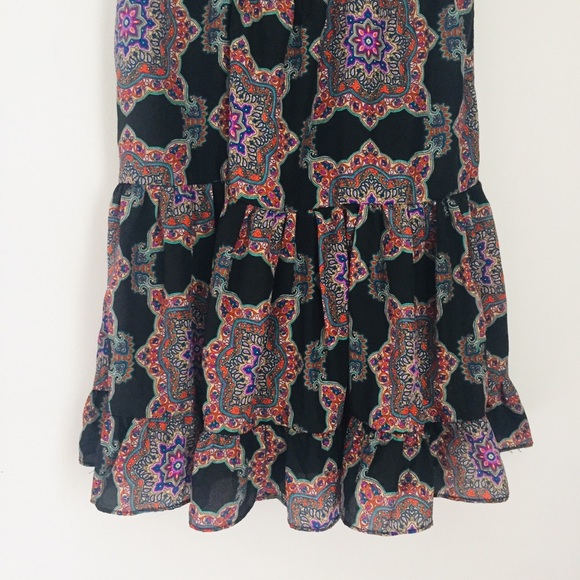 *DONATED* BAND OF GYPSIES Boho Flowy Printed Tunic Top Mini Dress - Picture 7 of 13